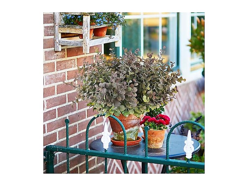 8 Bundles Artificial Greenery Plants Stems Outdoor Fake Eucalyptus Boxwood Vase image number 3