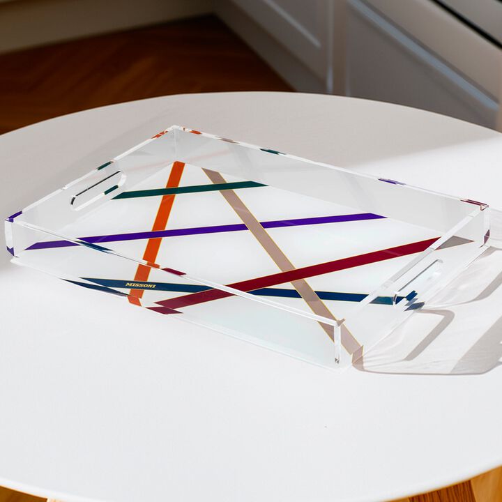 Large Tray NASTRI MULTICOLOR, L 17.72" &times; W 11.81"