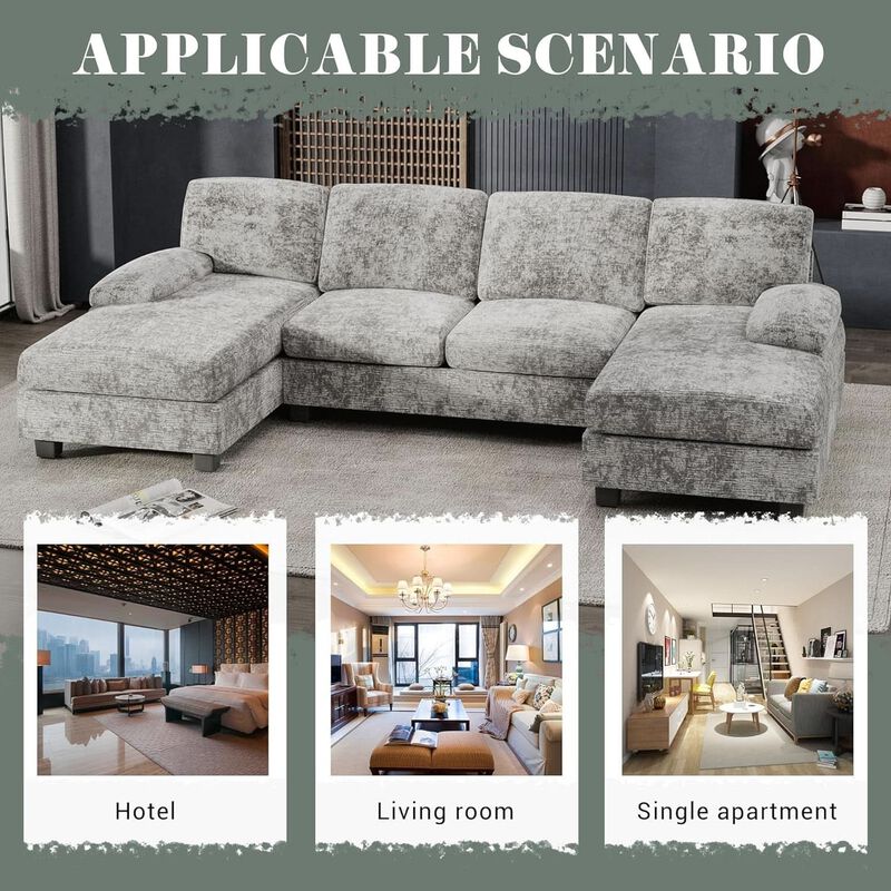 ShipItFurniture 2-Piece Fabric Sectional Sofa with Reversible Chaise image number 6