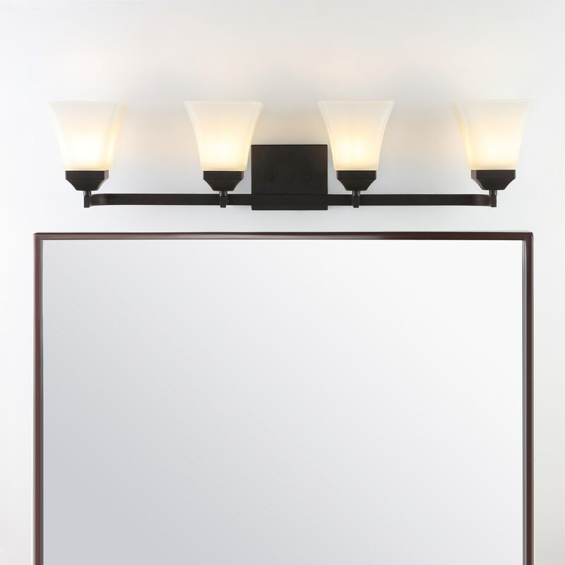 Staunton Iron/Glass Modern Cottage LED Vanity Light