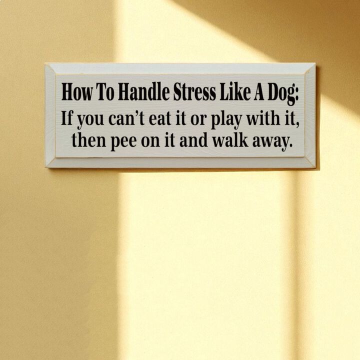 Rustic Dog Quote Wood Sign Funny Pet Saying Wall Decor for Home or Office