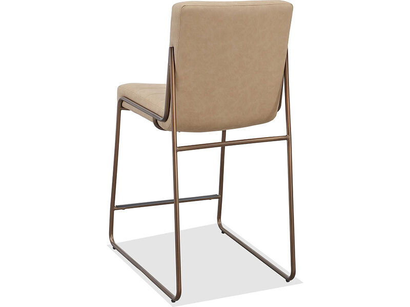 Madison Metal Frame Counter Stool in Honey Synthetic Leather