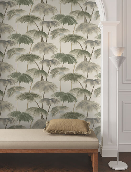 Plein Air Palms Vintage Wallpaper