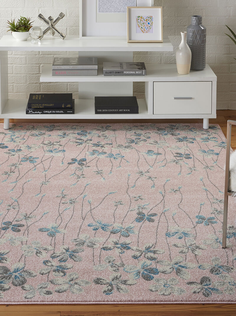 Tranquil TRA04 Pink 4' x 6' Rug