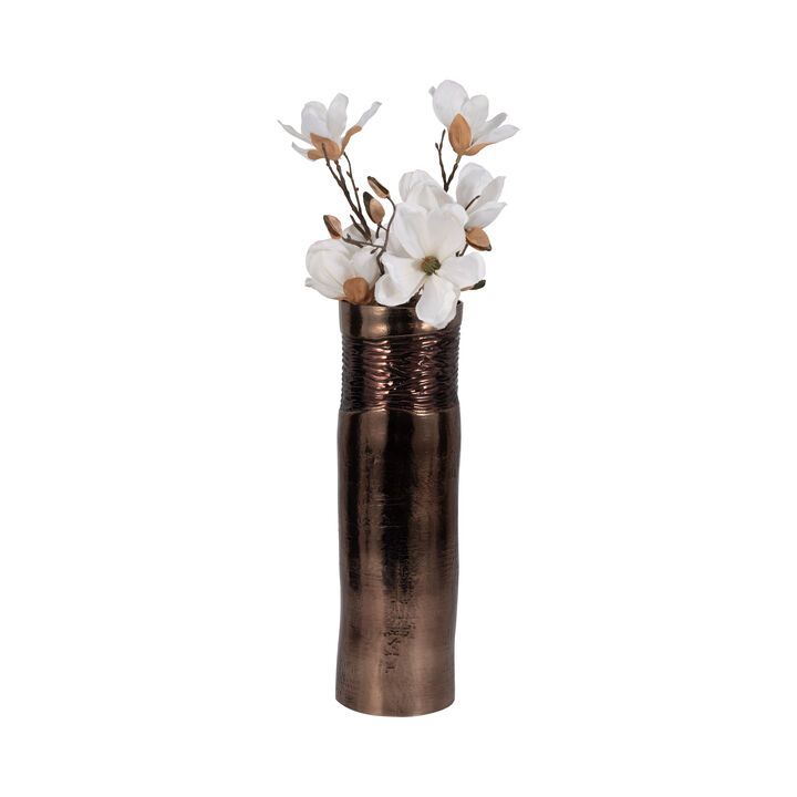 Glass 18" Textured Enamel Vase