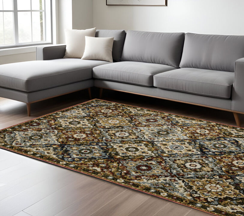 HomeRoots Medallion Area Rug