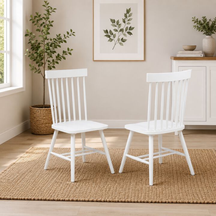 Andy Dining Side Chair Set of 2, Windsor Spindle Back