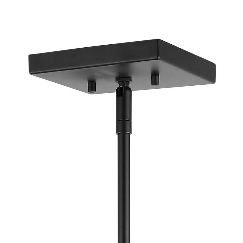 Amara 1-Light Industrial Farmhouse Iron/Glass LED Pendant