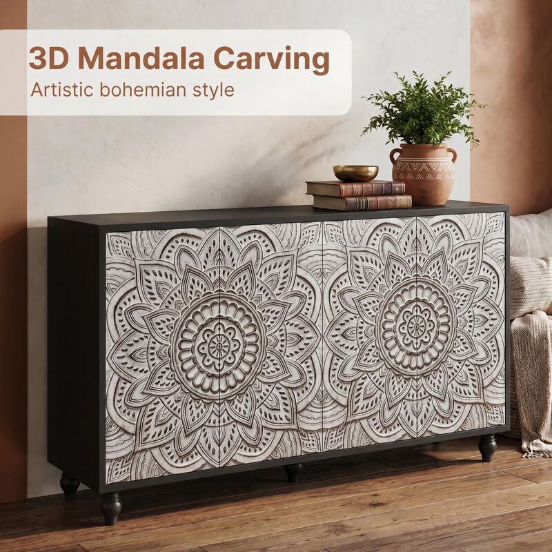Judtik Embossed Sideboard image number 2