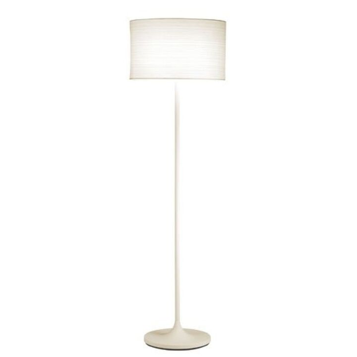 Hivvago Modern Floor Lamp with White Paper Drum Shade