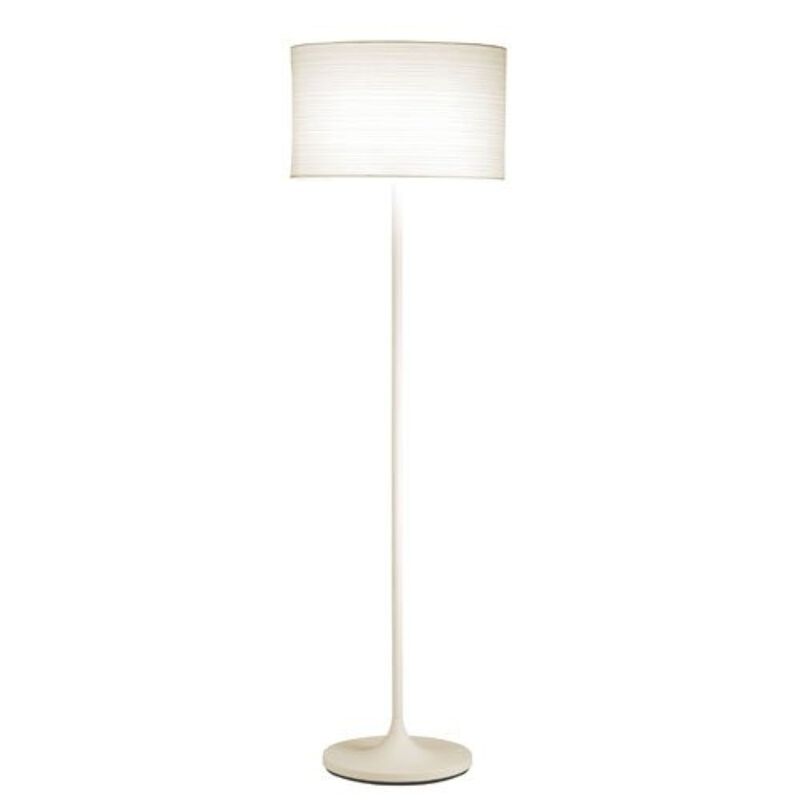 QuikFurn Modern Floor Lamp with White Paper Drum Shade