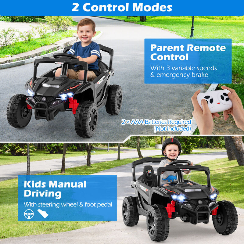 Kids 12V Electric UTV Ride On Car with LED Lights Music and Horn image number 3