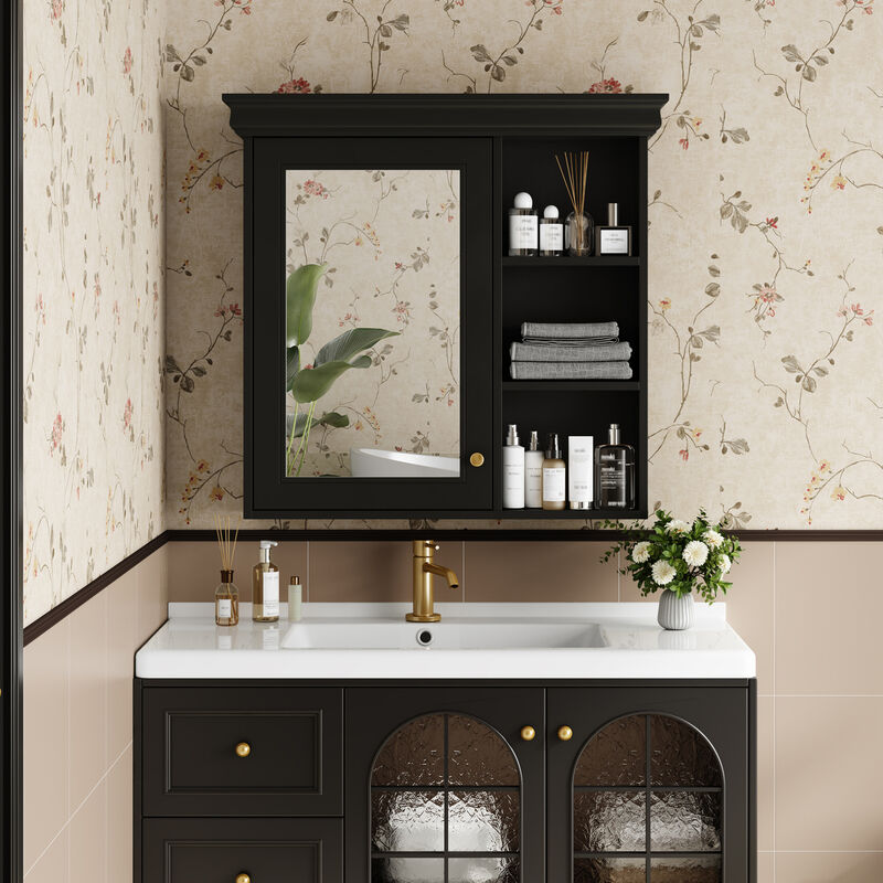 ELEMENT ACE Wall Mounted Medicine Cabinet with Adjustable Shelves and Soft Close Doors image number 5
