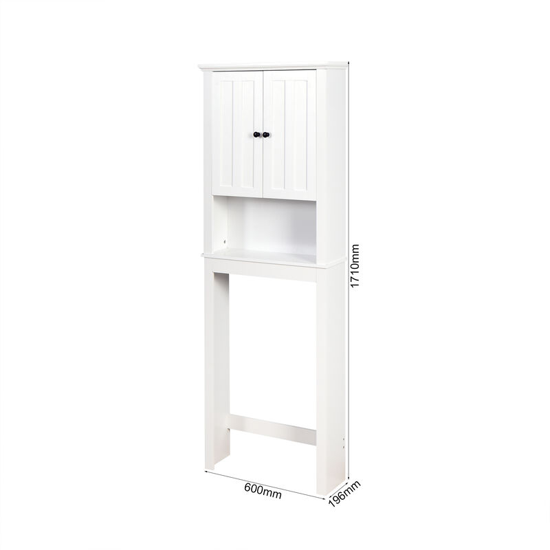 Hivvago Wooden Over the Toilet Space Saver Storage with Adjustable Shelf in