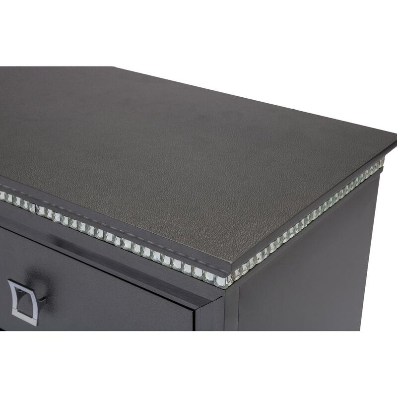 Best Quality Furniture Nightstand with 2 Drawers and Acrylic Legs