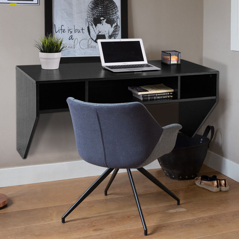 Wall Mounted Floating Computer Table Desk Storage Shelf