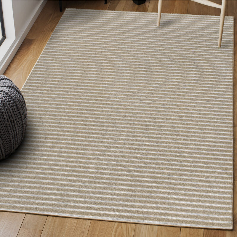 Aarhus Minimalist Scandi Striped Area Rug