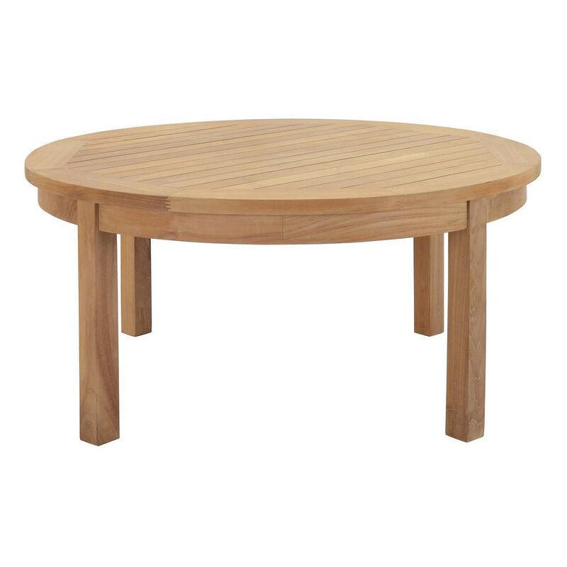 Modway Marina Outdoor Patio Teak Round Coffee Table