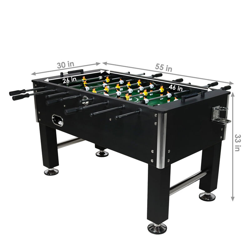 Sunnydaze 55 in Foosball Game Table with Drink Holders image number 5