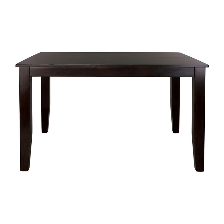 Casual Dining Warm Merlot Finish 1pc Counter Height Table with Self-Storing Extension Leaf Strong Durable Furniture