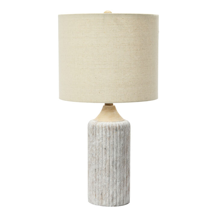 12" Round Cement Desk Lamp