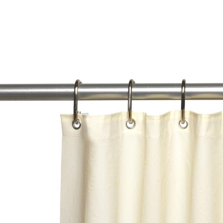 Carnation Home Fashions Standard-Sized, "Clean Home" PEVA Liner - Ivory 72x72"