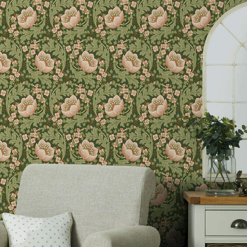 Claes Pink Floral Wallpaper image number 2