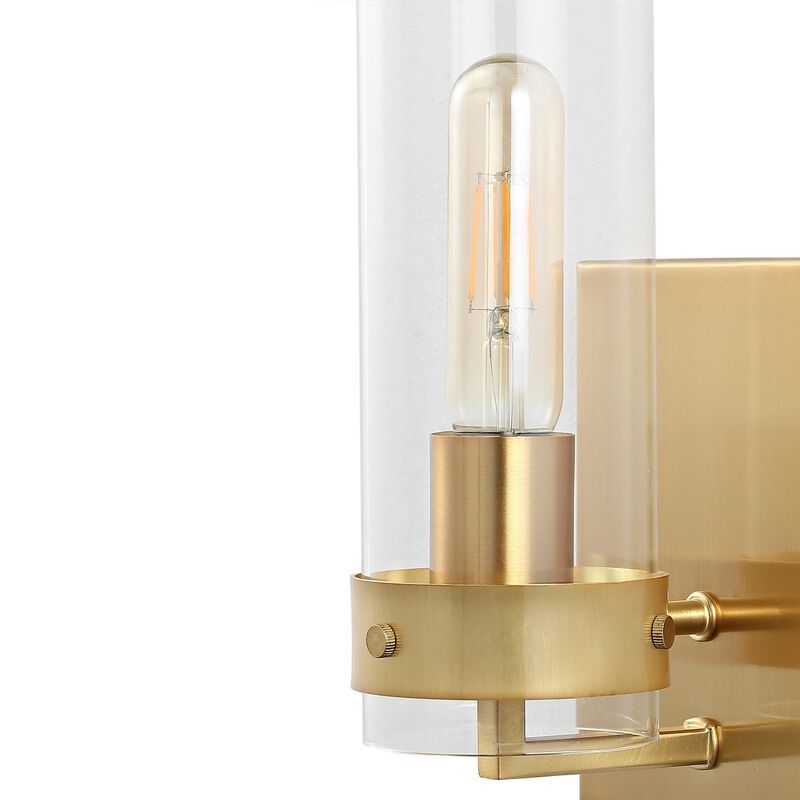 Harper Coastal Minimalist Iron/Glass LED Sconce (Set of 2)