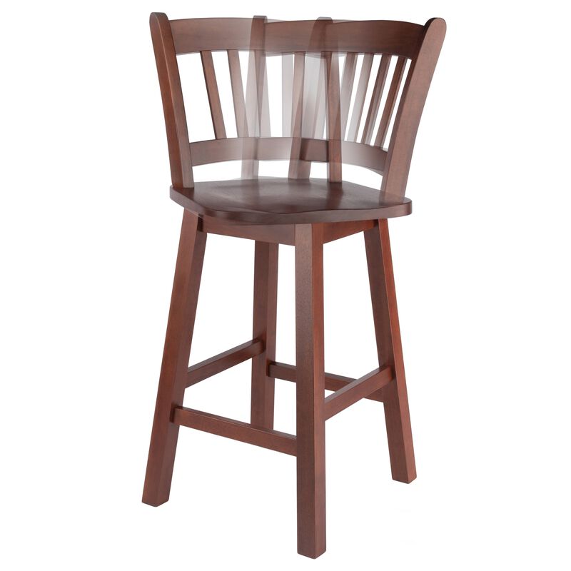 Winsome Wood Fina Swivel Seat Counter Stool - Walnut