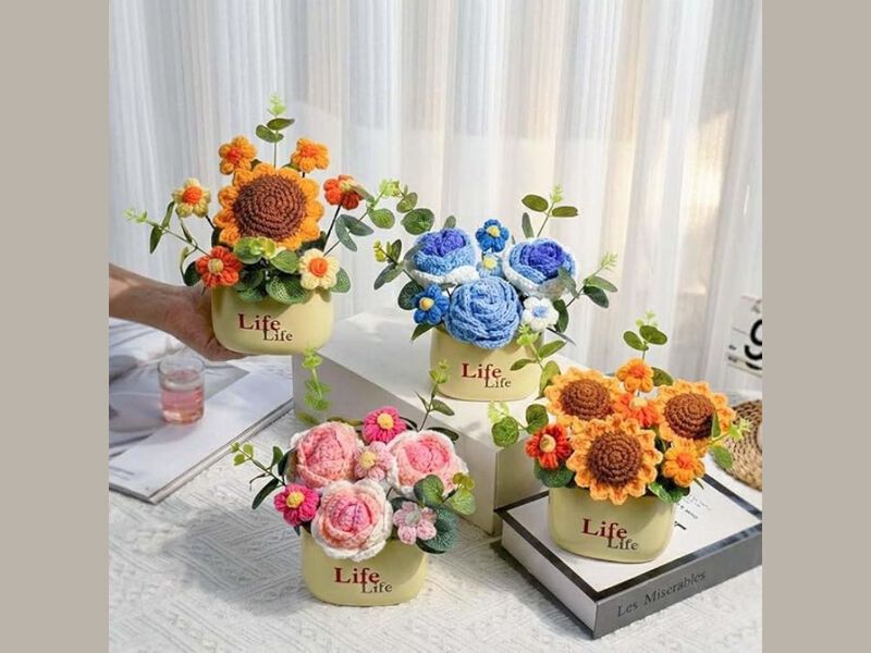 Pink Artificial Sunflower Flowers Wedding Centerpiece Decor image number 2