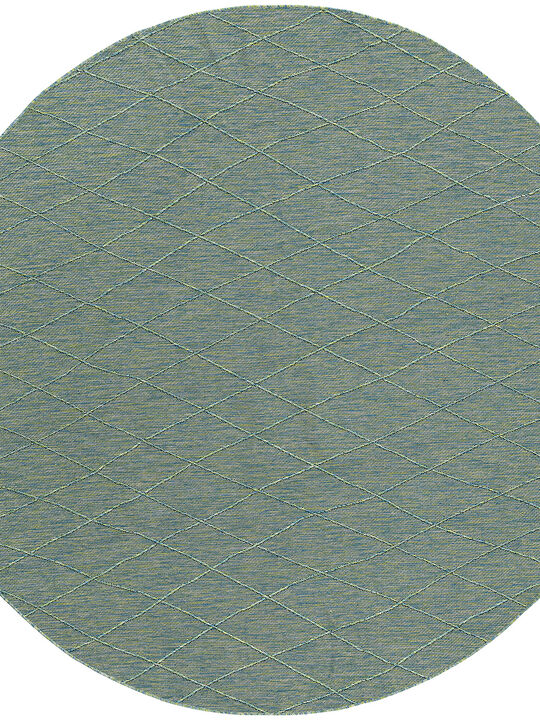 Washable Solutions WSL01 Blue/Green 8' x Round Rug