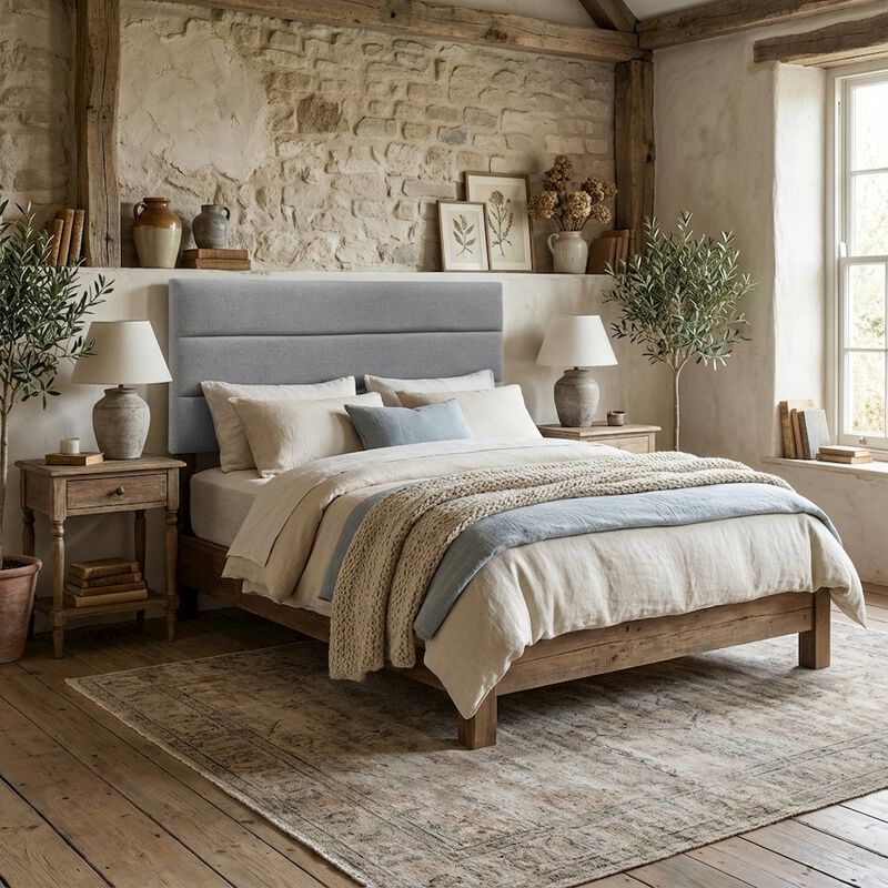 FurniFact Twin Headboard with Durable Finish and Classic Design for Bedroom image number 2