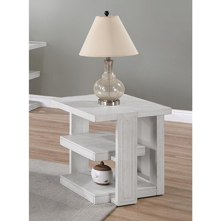 Sunset Trading Dover 24&rdquo; Large Square Side End Table with Storage Shelves