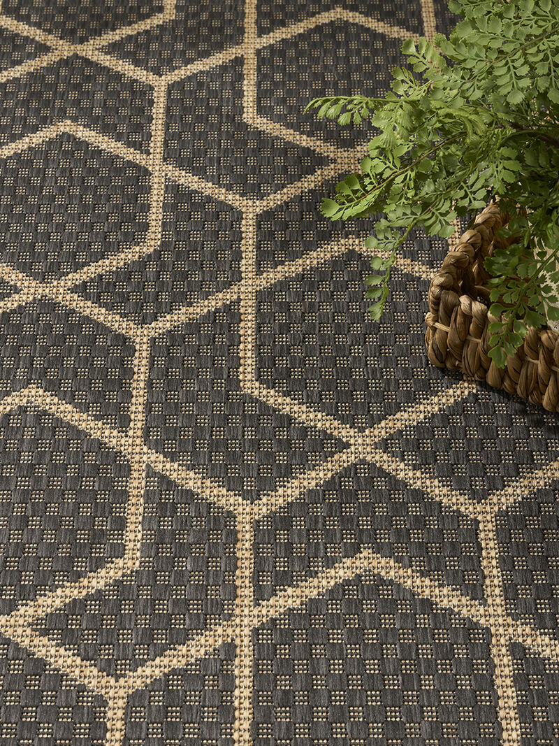 Horizon Indoor/Outdoor HOZ01 Charcoal 8' x 10' Rug