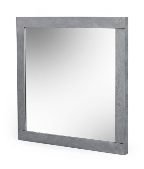 HomeRoots 35" Gray Wood Framed Accent Mirror