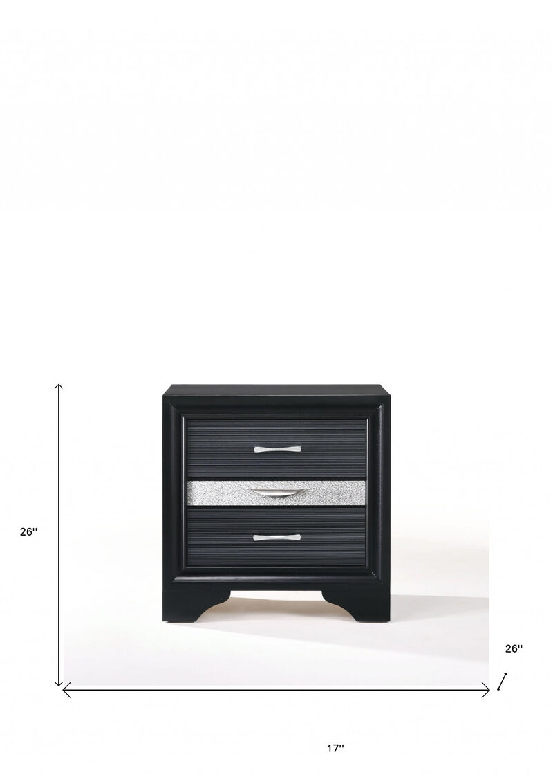 3-Drawer Nightstand with Solid Wood Top and Ample Storage