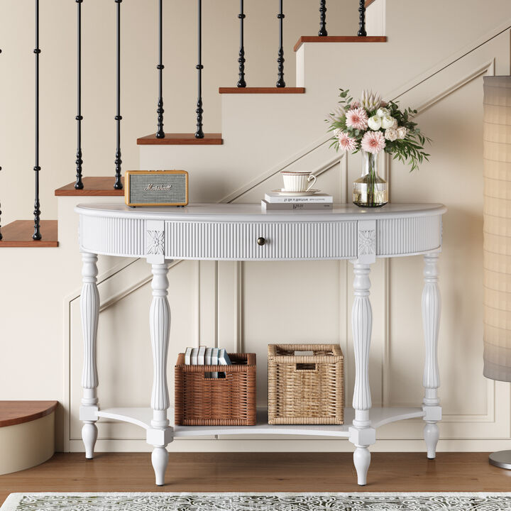 Muxtur Half Moon Console Table