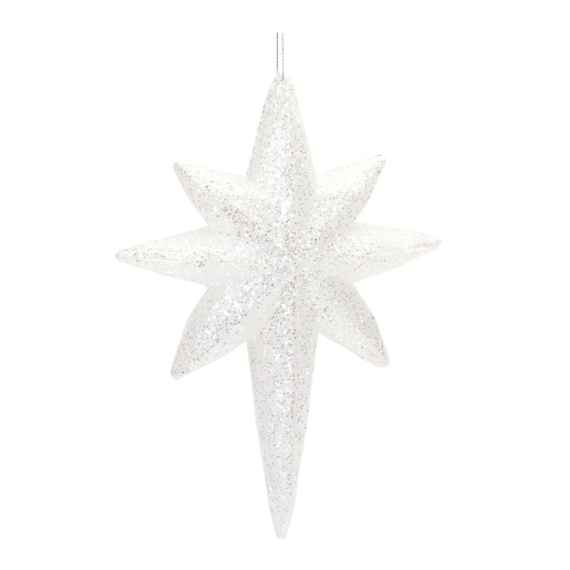 Clear Acrylic Star Drop Ornament - (Set of 12)