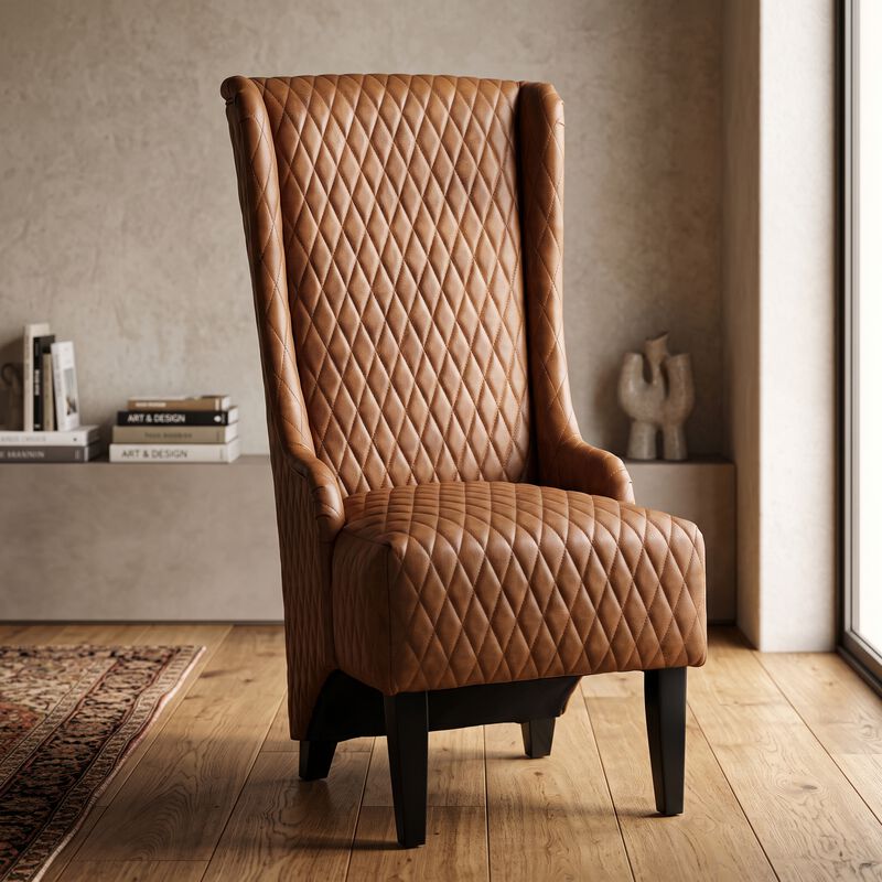 Caldik 23.03" PU Accent Chair image number 3