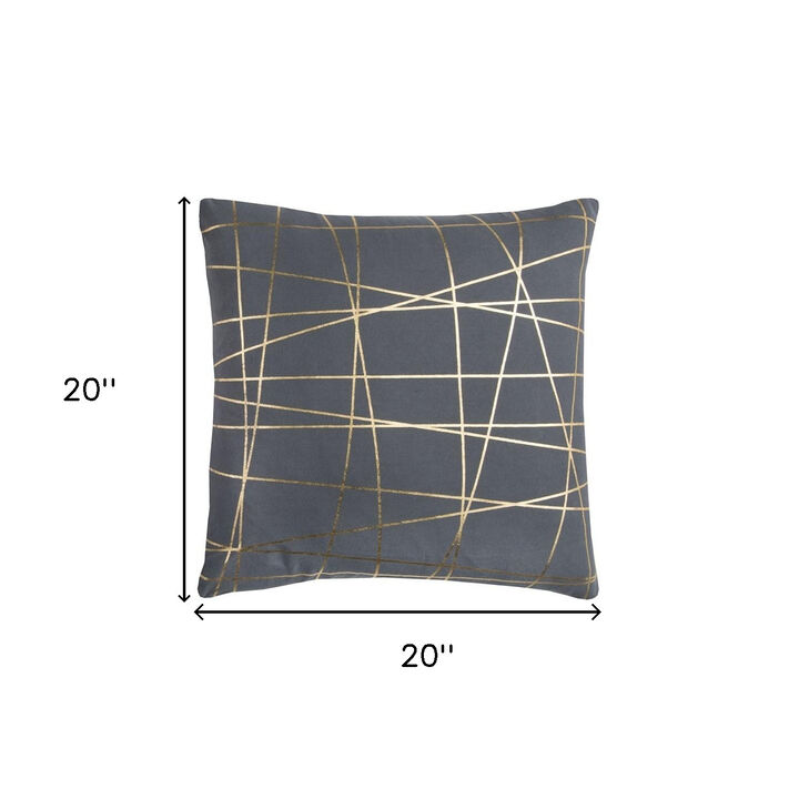 Geometric Abstract Line Cotton Pillow &ndash; Cozy Decorative Cushion for Living Spaces