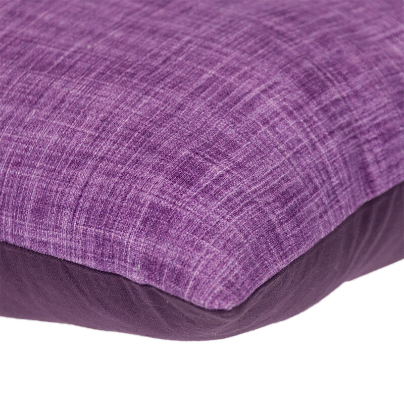 HomeRoots 18" Purple Weave Cotton Throw Pillow image number 3