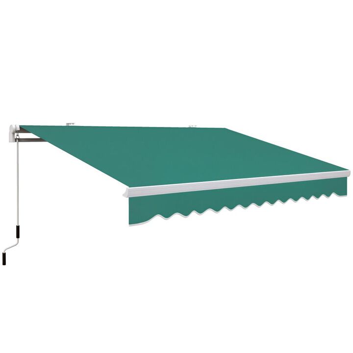 Hivvago 13' x 8' Manual Retractable Sunshade for Deck or Balcony