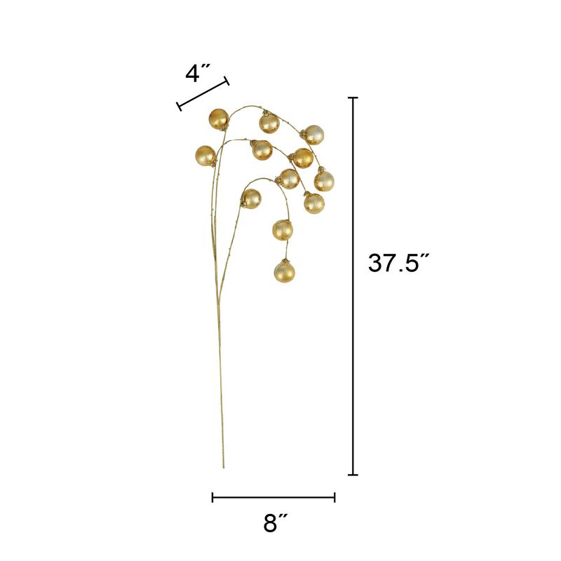 Gilded Polyethylene Ball Spray with Iron Stem image number 1