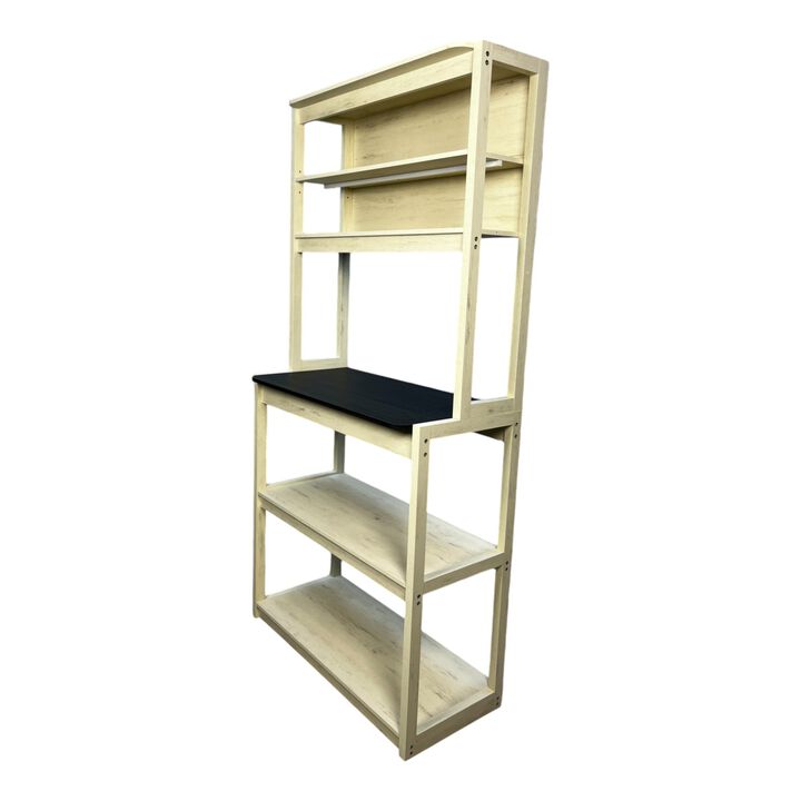 ELEMENT ACE 5-Tier Multi-Functional Bakers Rack for Kitchen Storage, Microwave Stand, Coffee Bar Station, Open Shelving Unit for Cookware & Kitchen Essentials
