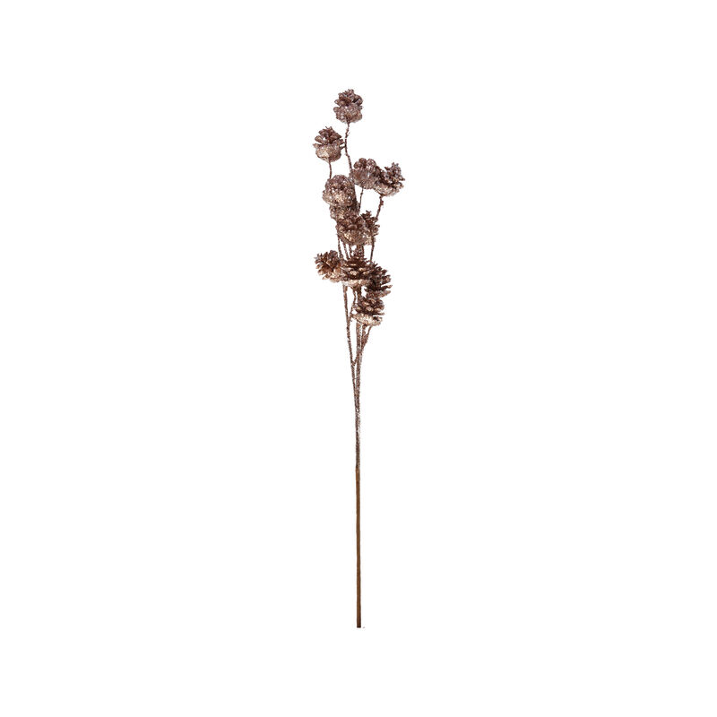 Plastic Pinecone Stem, Ice Finish, Copper Finish image number 0