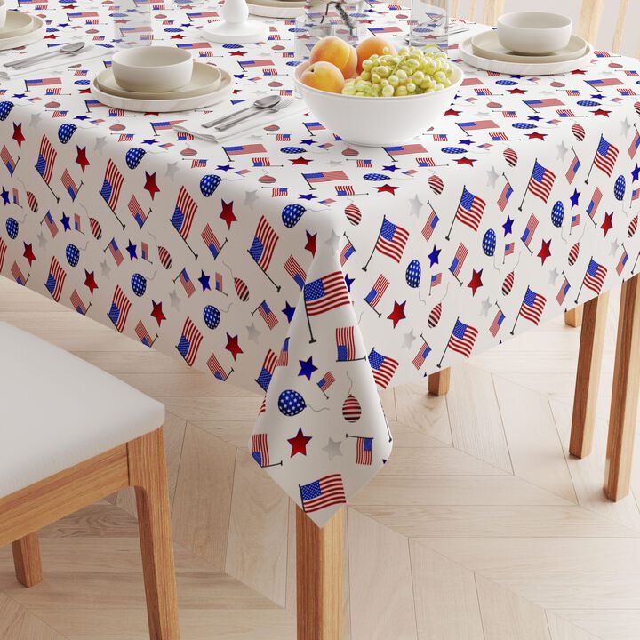 Fabric Textile Products, Inc. Square Tablecloth, 100% Polyester, 4th of July Balloon Parade