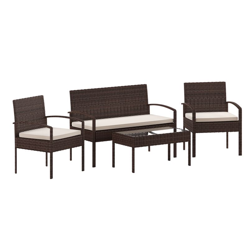 4PC Black Patio Set