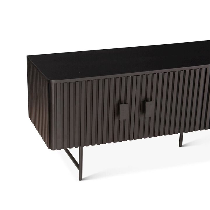 World Interiors Halden 98in Plasma Cabinet in Matte Black