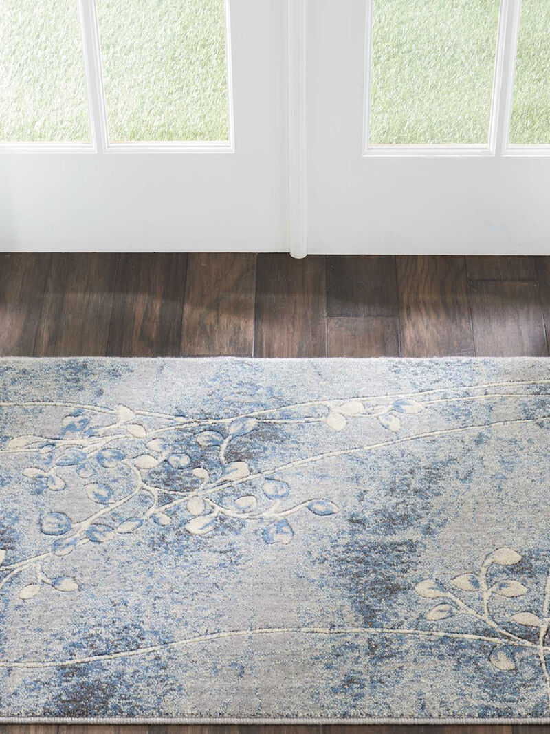 Somerset ST74 Silver/Blue 2'6" x 4' Rug