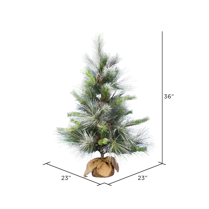 Frosted Myers Pine Tree Burlap Base image number 1